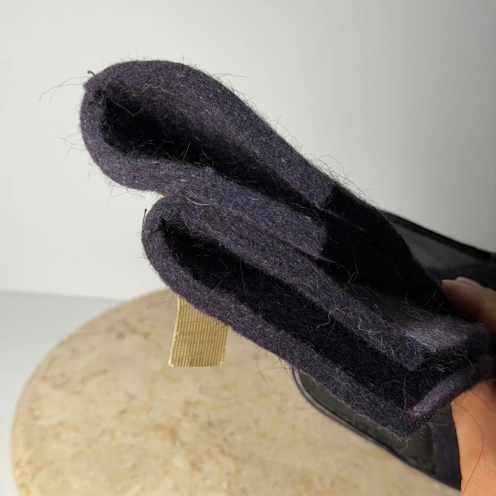 E. F. Walter Ltd Wool Boot Liners Kids 10 Purple Felted Made in Canada Vintage
